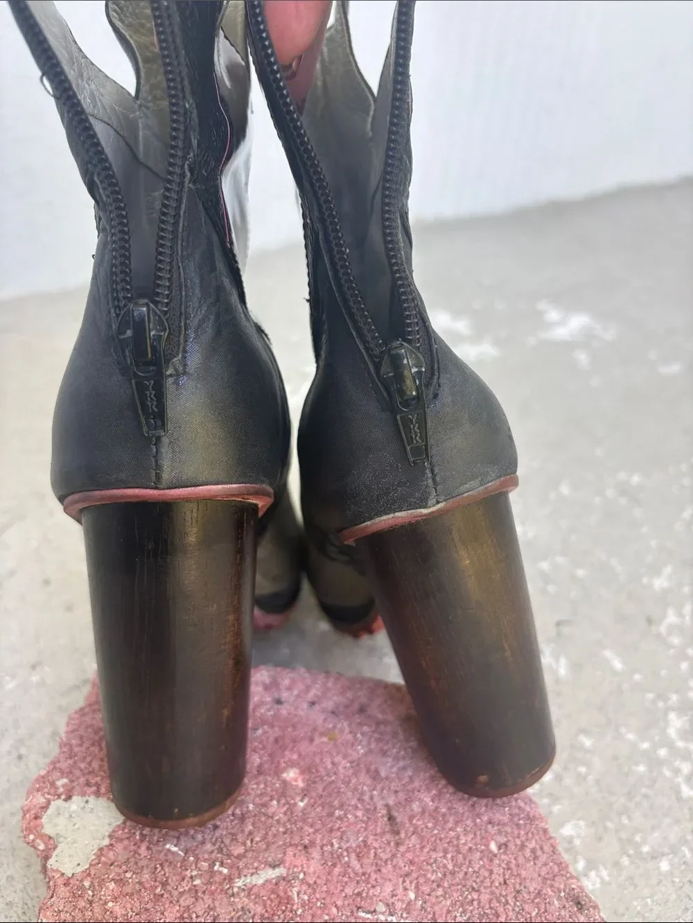 Benedito vintage patchwork leather boots